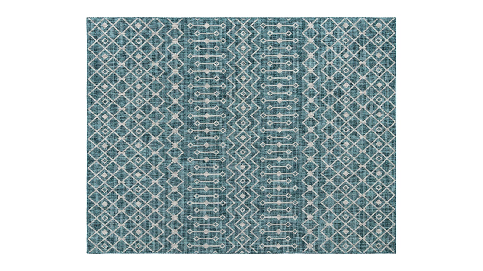 Tapis d'extérieur scandinave bleu 120x160cm - Collection Ethan